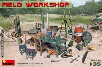 Полевая мастерская 1/35 (Field Workshop) MiniArt 35591 , сборная модель мастерской Миниарт MA35591 фото