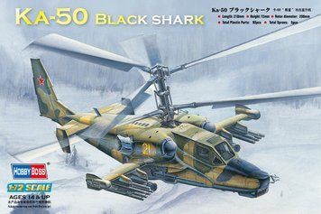 Сборная модель 1/72 советский ударный вертолёт Ka-50 Black Shark HobbyBoss HB87217 HB87217 фото