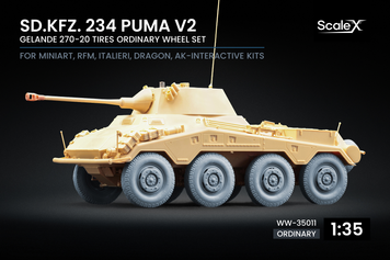 Набор колес 1/35 для Sd.Kfz. 234 Puma v2 Scale X WW-35011 , набор деталировки Пума Скейл Х WW-35011 фото