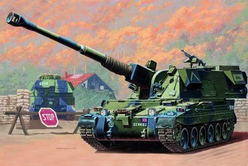 Збірна модель 1/35 Британська 155-мм самохідна гаубиця АС-90 Трумпетер 00324 TR00324 фото