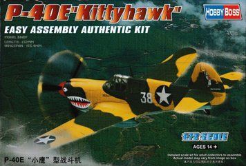 Збірна модель 1/72 американський винищувач P-40E "Kittyhawk" HobbyBoss HB80250 HB80250 фото