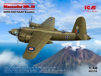Американский бомбардировщик 1/48 Martin B-26 Marauder RAF/SAAF ICM 48326 , сборная модель Марадер ICM48326 фото