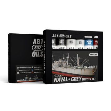 Набір олійних фарб Морські Та Сірі Ефекти &ndash; Abt 502 Oils (Naval & Grey Effects Set - Abt 502 Oils) AK-Interactive AKABT306 AKABT306 фото