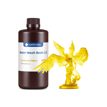 Фотополімерна смола ANYCUBIC Water-Wash Resin 2.0 - Напівпрозорий жовтий (Translucent Yellow) 1 л SSX2TY-10 фото