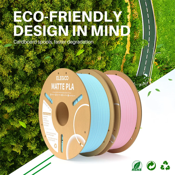 Філамент / Пластик ELEGOO Matte PLA Filament &Oslash;1.75 мм - Білий (White) 1 кг 50.203.0251 фото
