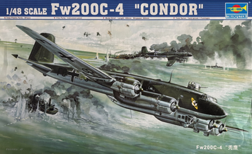 Немецкий разведывательный самолет 1/48 Focke-Wulf Fw 200C-4 Condor Trumpeter 02814 , сборная модель Кондор TR02814 фото