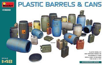 Сучасні бочки та каністри 1/48 (Plastic Barrels & Cans) MiniArt 49010 , збірна модель емності Мініарт MA49010 фото