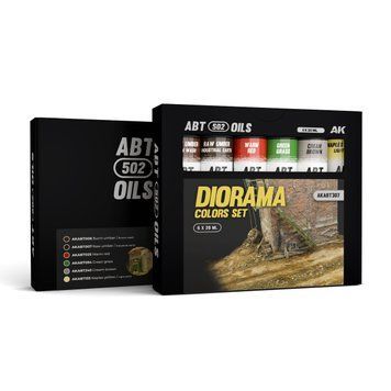 Набір олійних фарб Кольори Для Діорам &ndash; Abt 502 Oils (Diorama Colors Set - Abt 502 Oils) AK-Interactive AKABT307 AKABT307 фото