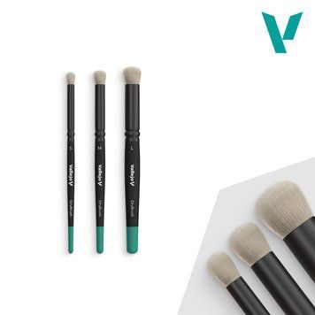 Набор кистей из натурального ворса Dry Brush Set (S, M, L) VAL B07990 VAL B07990 фото