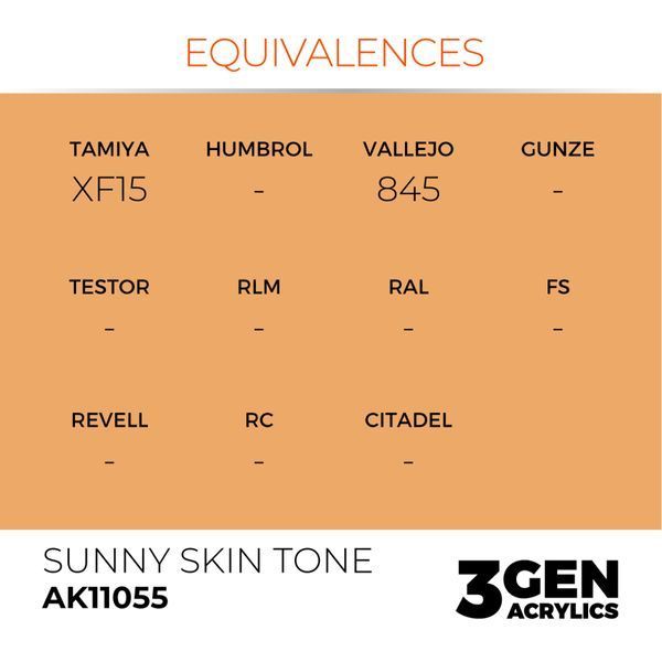 Акриловая краска Солнечный тон кожи (Sunny Skin Tone) AK-interactive AK11055 AK11055 фото