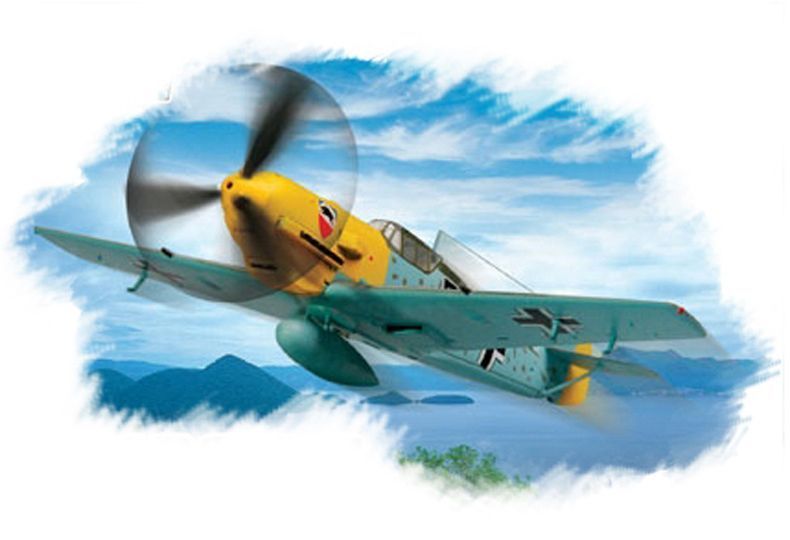 Сборная модель 1/72 немецкий истребитель Bf 109 E-3 Fighter HobbyBoss HB80253 HB80253 фото