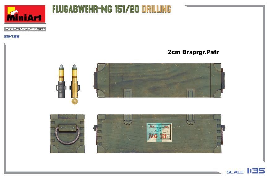 Немецкая зенитная установка 1/35 Flugabwehr-MG 151/20 MiniArt 35438 , сборная модель зу MG 151 Миниарт MA35438 фото