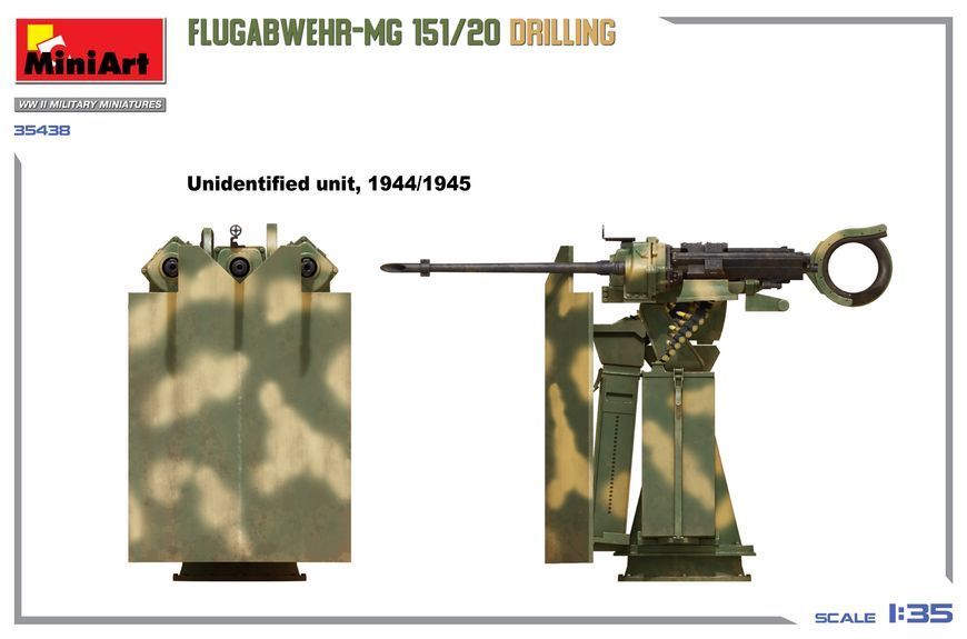 Немецкая зенитная установка 1/35 Flugabwehr-MG 151/20 MiniArt 35438 , сборная модель зу MG 151 Миниарт MA35438 фото