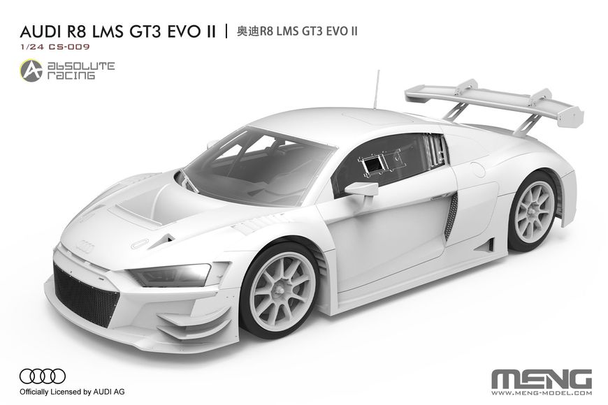 Збірна модель 1/24 Автомобіль Audi R8 LMS GT3 EVO II Absolute Racing Meng CS-009 CS-009 фото