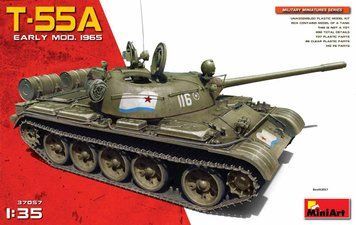 Радянський основний бойовий танк 1/35 Т-55А 1965 (T-55A Early Mod) MiniArt 37057 , збірна модель Мініарт MA37057 фото