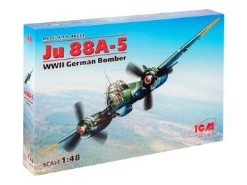 Сборная модель ICM 1/48 Ju 88A-5, Немецкий бомбардировщик 2 Мировой войны 48232 ICM48232 фото