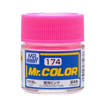 Акрилова фарба Mr.Color Флуоресцентний рожевий (Fluorescent Pink) Mr.Hobby C174 C174 фото