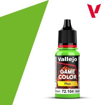 Акрилова фарба Флуоресцентний Зелений (Fluorescent Green) Vallejo VAL 72104 VAL 72104 фото