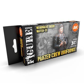Набір акрилових фарб Чорні Уніформи Танкових Екіпажів (Panzer Crew Black Uniforms Set 3G) 6 шт AK-Interactive AK11622 AK11622 фото