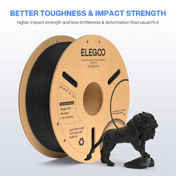 Филамент / Пластик ELEGOO PLA+ Filament &Oslash;1.75 мм - Белый (White) 3 кг 50.203.0628 фото