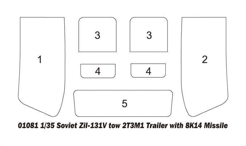 Советский тягач и буксируемая ракета 1/35 ЗиЛ-131В & 2Т3М1 (8К14 / Р-17 / SS-1c Scud B) Trumpeter 01081 TR01081 фото