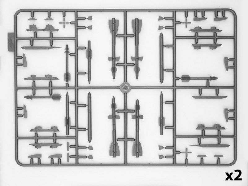 Збірна модель ICM 1/72 Авіаозброення "повітря-повітря" (ракети Р-27ЭР, Р-27ЭТ, Р-73, Р-77) (72212) ICM72212 фото