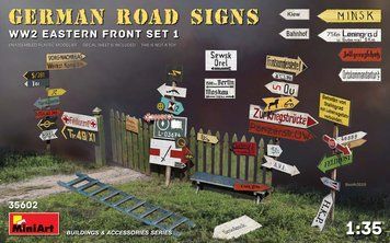Немецкие дорожные знаки 1/35 Восточный фронт (German Road Signs Eastern Front Set 1) MiniArt 35602 , Миниарт MA35602 фото