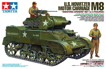 Американская самоходная гаубица 1/35 M8 Scott "Awaiting Orders" Tamiya 35312 , сборная модель САУ Скотт Тамия TAM35312 фото