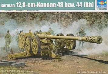 Немецкая противотанковая пушка 1/35 12,8 cm Pak 44 (Rheinmetall) Trumpeter 02312 , сборная модель Трумпетер TR02312 фото
