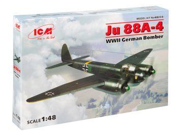 Сборная модель ICM 1/48 Ju 88A-4, Немецкий бомбардировщик 2 Мировой войны 48233 ICM48233 фото