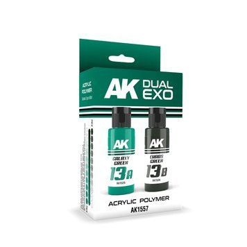 Набір акрилових фарб Зелений Galaxy Green & Chaos Green Dual Exo Set 13 AK-Interactive AK1557 AK1557 фото