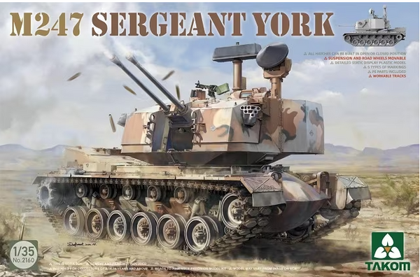 Сборная модель ЗСУ 1/35 M247 SERGEANT YORK Таком 2160 2160 фото