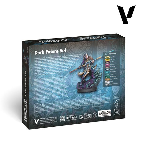 Набор красок и миниатюра &laquo;Тёмное Будущее&raquo; Dark Future 12 шт Vallejo & Squidmar 72202 VAL 72202 фото