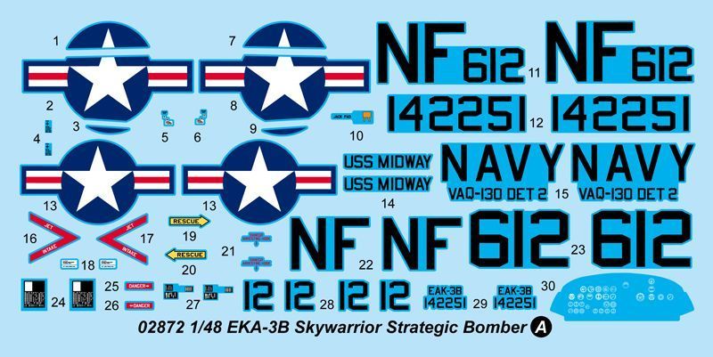 Американський палубний транспортний літак 1/48 Douglas EKA-3B Skywarrior Trumpeter 02872 , збірна модель TR02872 фото