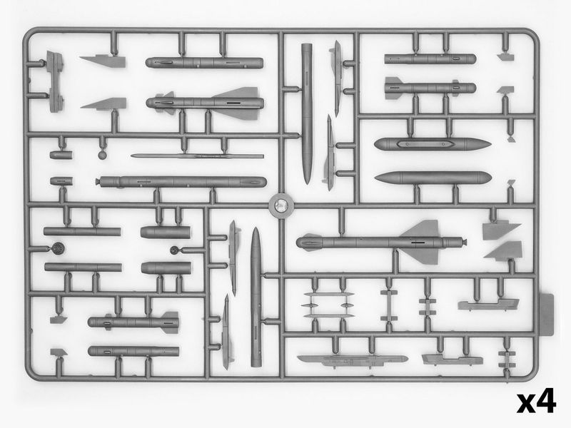 Збірна модель ICM 1/72 Авіаозброення "повітря-земля" (ракети Х-29Т, Х-31П, Х-59М, блоки НУР Б-13Л, Б-8М1, бомби КАБ-500Кр) (72213) ICM72213 фото