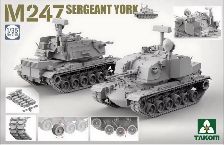 Збірна модель ЗСУ 1/35 M247 SERGEANT YORK Takom 2160 2160 фото