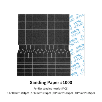 Шлифовальная бумага для насадок #1000 (Sanding Paper for Flat Sanding Heads) Dspiae SP-ES10 SP-ES10 фото
