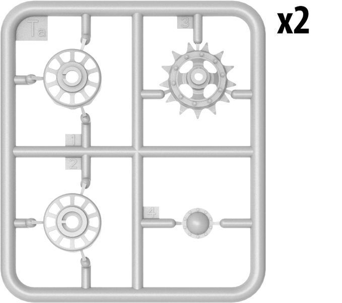 Советские катки 1/35 для Т-62 (T-62 Wheels Set) MiniArt 37060 , сборная модель катков Миниарт MA37060 фото