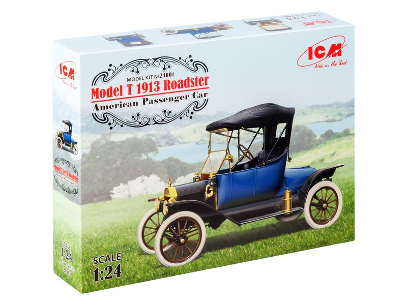 Сборная модель ICM 1/24 Model T Roadster 1913 г., американский пассажирский автомобиль 24001 ICM24001 фото