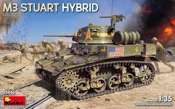 Американский легкий танк 1/35 M3 Stuart Hybrid MiniArt 35446 , сборная модель танк Стюарт Миниарт MA35446 фото