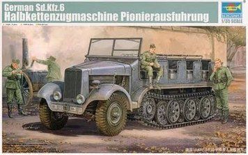 Немецкий полугусеничный тягач 1/35 Sd.Kfz.6 Pionierausf&uuml;hrung Trumpeter 05530 , сборная модель тягач Трумпетер TR05530 фото