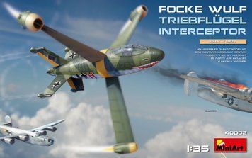 Німецький дослідний перехоплювач 1/35 Focke-Wulf Triebfl&uuml;gel MiniArt 40002 , збірна модель Трібфлюгель Мініарт MA40002 фото