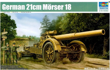 Немецкая тяжелая гаубица 1/35 21 cm M&ouml;rser 18 Trumpeter 02314 , сборная модель мортира Мрс 18 Трумпетер TR02314 фото
