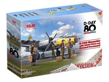 Сборная модель ICM 1/48 B-26B Marauder с пилотами и наземным персоналом ВВС США 48322 ICM48322 фото