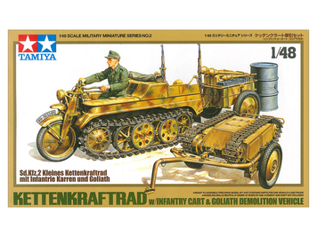 Німецький напівгусеничний мотоцикл та самохідна міна 1/48 Sd.Kfz. 2 Kettenkraftrad & Goliath Tamiya 32502 TAM32502 фото