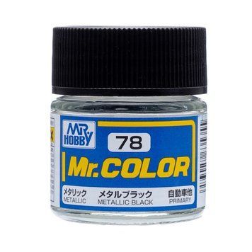 Акрилова фарба Mr.Color Металевий чорний (Metal Black) Mr.Hobby C078 C078 фото