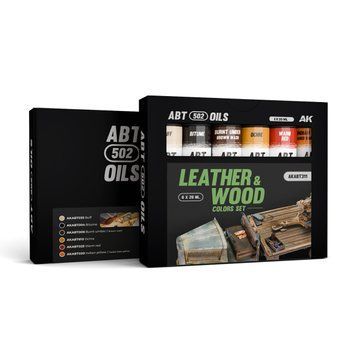 Набір олійних фарб Кольори Шкіри Та Дерева &ndash; Abt 502 Oils (Leather & Wood Colors Set - Abt 502 Oils) AK-Interactive AKABT311 AKABT311 фото