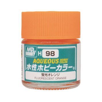 Акриловая краска Aqueous Hobby Colors Флуоресцентный оранжевый (Fluorescent Orange) Mr.Hobby H098 H098 фото