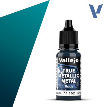 Акрилова фарба Гідра-бірюзовий Темний тон (Hydra Turquoise Shade) Vallejo True Metallic Metal VAL 77152 VAL 77152 фото