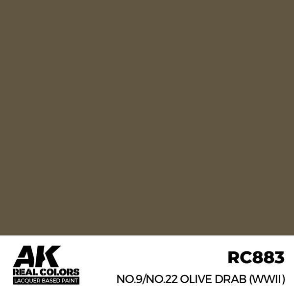Акриловая краска Оливковый Драб №9/№22 WWII (Olive Drab) AK-Interactive RC883 RC883 фото